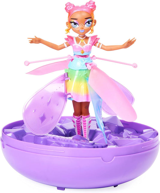 HATCHIMALS Pixies, Crystal Flyers Rainbow Glitter Idol Magical Flying Toy Doll Lights, brinquedos infantis para meninas de 6 anos ou mais