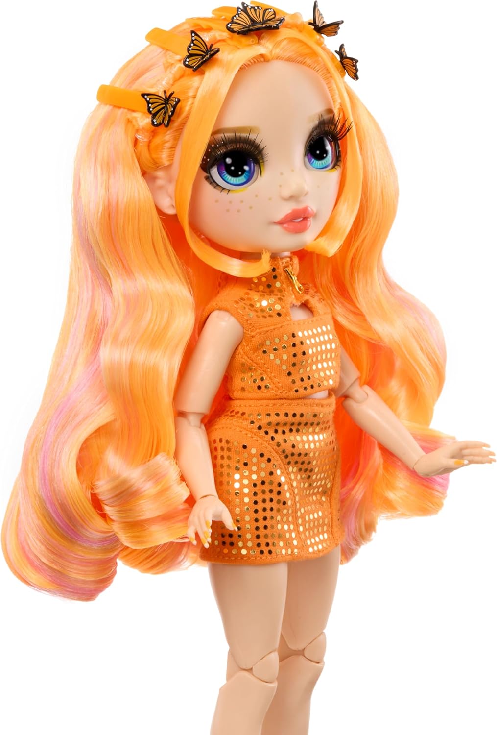 Rainbow High Style Icons Poppy - Boneca Fashion de 28cm com Cabelo Longo e Penteável, Acompanha uma Segunda Roupa Combinando e um Par de Sapatos, Flexível com 13 Pontos de Articulação.