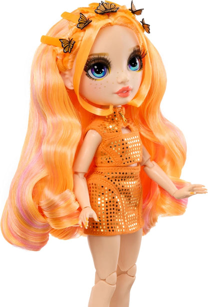 Rainbow High Style Icons Poppy - Boneca Fashion de 28cm com Cabelo Longo e Penteável, Acompanha uma Segunda Roupa Combinando e um Par de Sapatos, Flexível com 13 Pontos de Articulação.