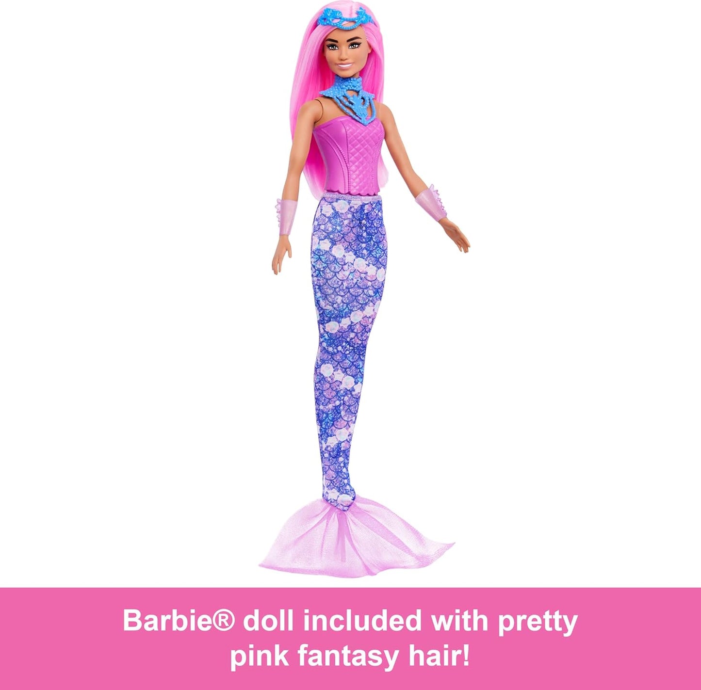 Barbie Calendário do Advento da com boneca e 24 acessórios surpresa, incluindo unicórnio e animais de estimação. Transforme a boneca em sereia, fada e muito mais! JFL66