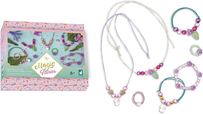 Janod -7 Jewellery Creations - Tema Fada - Les Ateliers Bijoux - Estojo incluso - Kit de Lazer Criativo Infantil - Habilidades motoras finas e concentração - A partir de 6 anos - J09176
