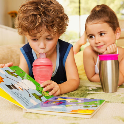 Munchkin Kit com 3 Copos Mighty Grip para Bebês | À prova de vazamentos | 296 ml | Rosa/Verde