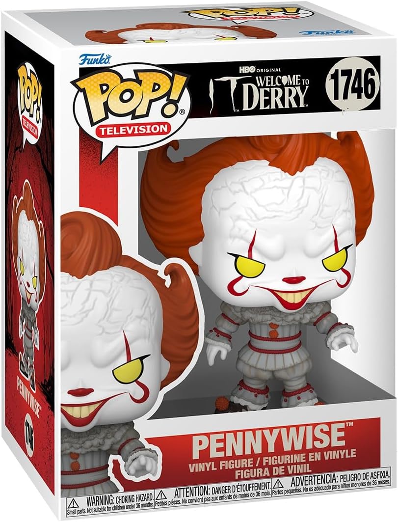 Funko POP! TV: Welcome to Derry – Pennywise - Figura de vinil colecionável - Ideia para presente - Produtos oficiais - Brinquedos para crianças e adultos - Fãs de TV - Figura modelo para colecionadores e exibição