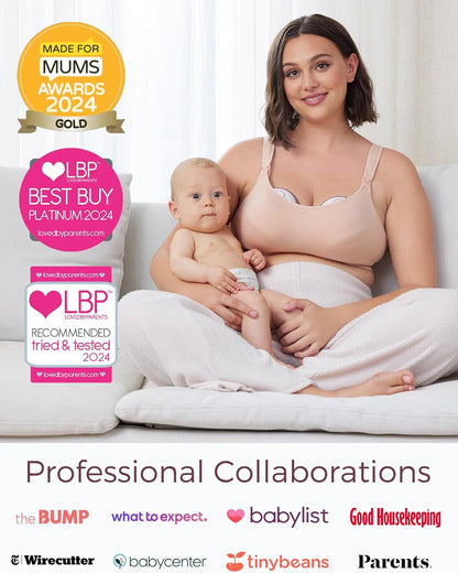 Bomba tira-leite Momcozy M6, estilo móvel, com viva-voz, bomba de amamentação vestível, ritmo ideal para mais leite, flange DoubleFit, mais adequada e discreta com 3 modos e 9 níveis, 24 mm (2 unidades, vermelho aconchegante)