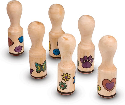 ¡Las pistas de Melissa y Doug Blue y tú! Sellos con mango de madera y bloc de actividades.