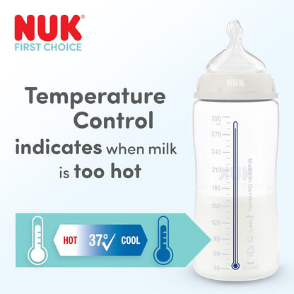 NUK Kit de Mamadeiras First Choice para Recém-Nascidos | 0-3+ meses | 150 ml e 300 ml | Mamadeira Anticólica | Polipropileno (PP) | Indicador de Controle de Temperatura | Coala | Conjunto com 4 unidades