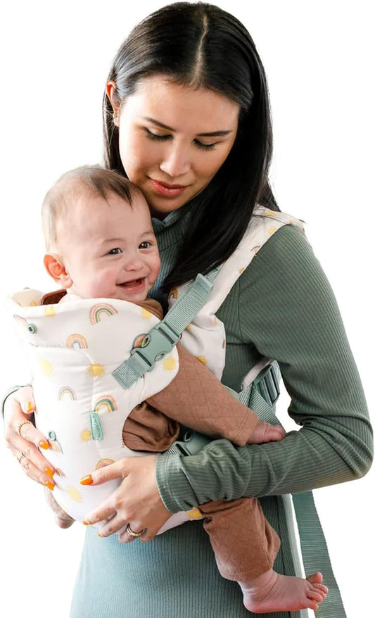 Infantino Canguru Flip Advanced 4 em 1 - Ergonômico, conversível, para uso com o bebê virado para dentro ou para fora, para uso na frente e nas costas, para recém-nascidos e crianças de 3,6 a 14,5 kg, Arco-íris