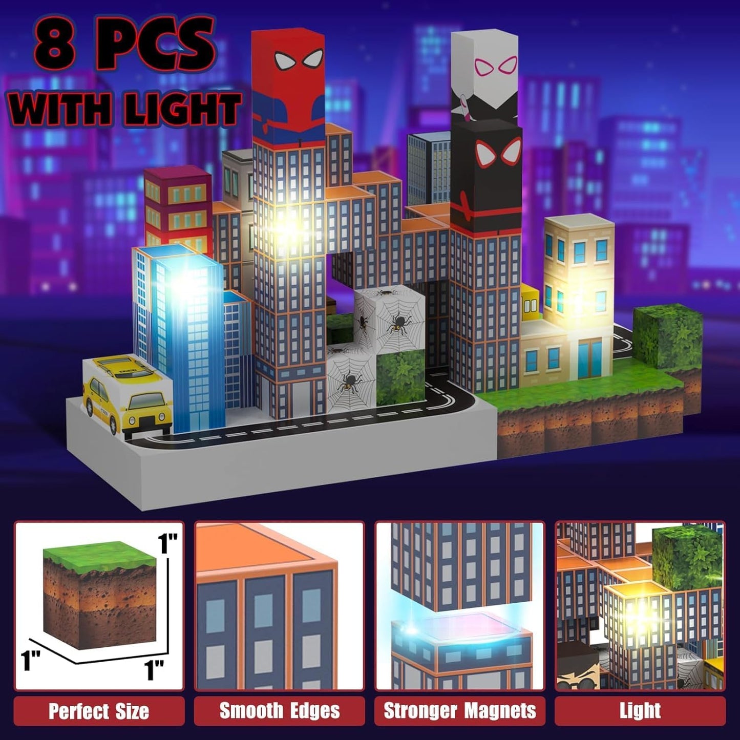 TUKIIE Blocos Magnéticos, 150 peças, 2,5 cm, em formato de aranha, brinquedo magnético para construção, ideal para meninos e meninas. Brinquedo Montessori STEM com ímãs, perfeito para crianças a partir de 6 anos.