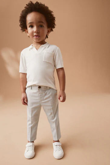 |Boy| Calças Formais Xadrez Neutras (3 meses -7 anos)