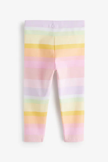 |Girl| Pacote de 3 leggings de jersey - arco-íris roxo (3 meses a 7 anos)