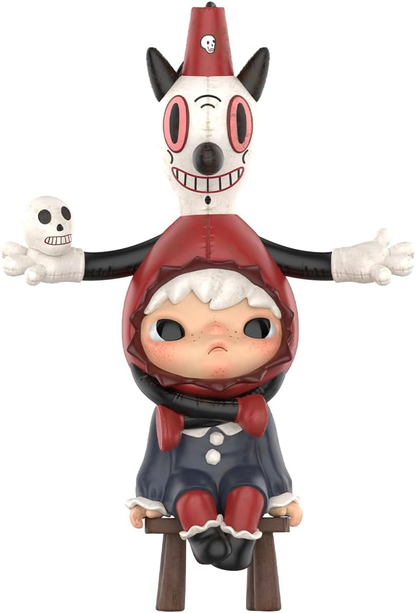 Figura de ação de brinquedo colecionável chique de arte favorita dos fãs, presente de design premium para mulheres, modelo de pena de cerâmica Hirono da POP MART