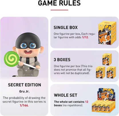 Figuras de ação colecionáveis da série POP Universal Me 4, 1 caixa de 2,5 polegadas, personagem articulado, design premium, presentes para mulheres, brinquedo de arte colecionável favorito dos fãs