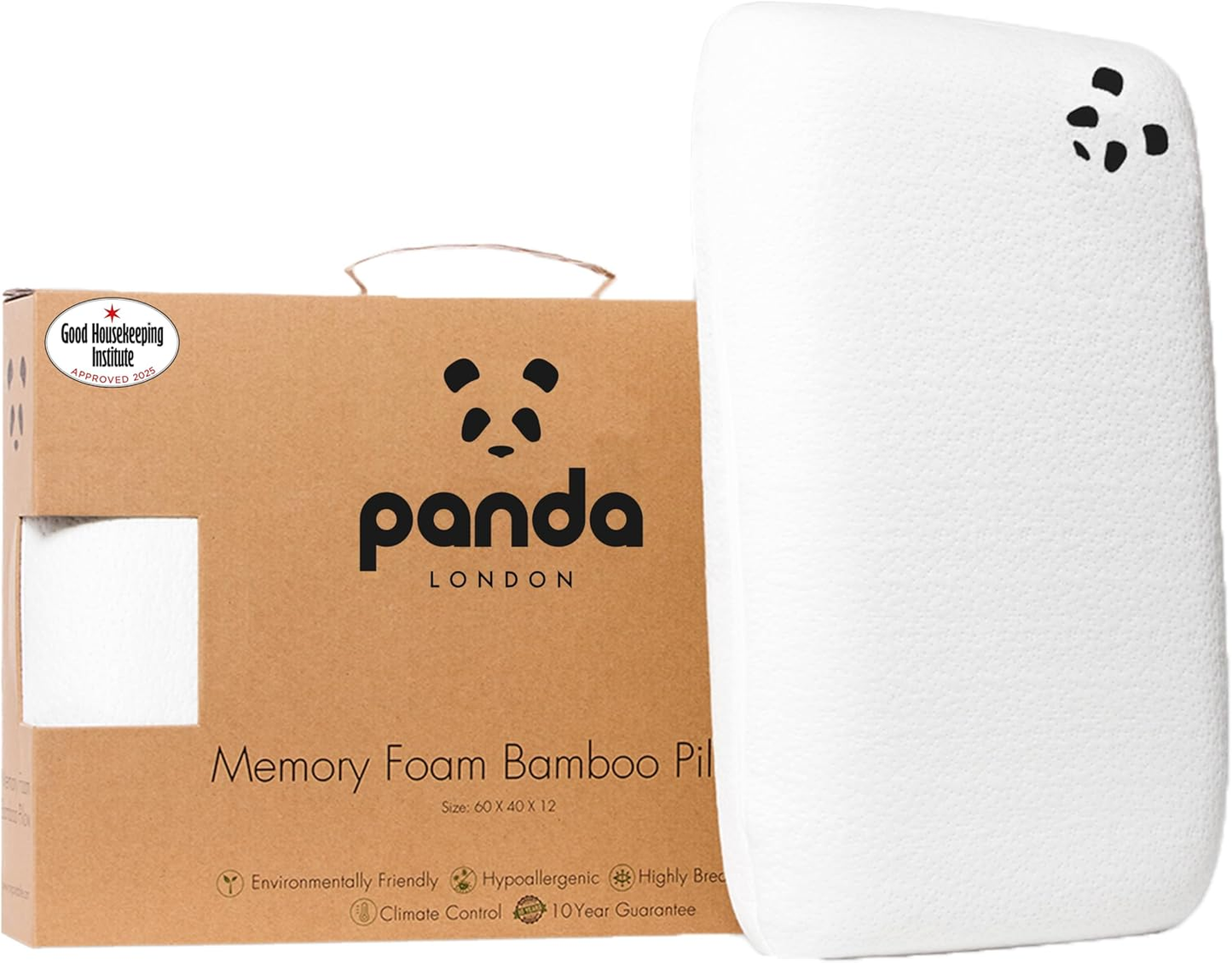 Almofada de bambu de espuma viscoelástica Panda Luxury