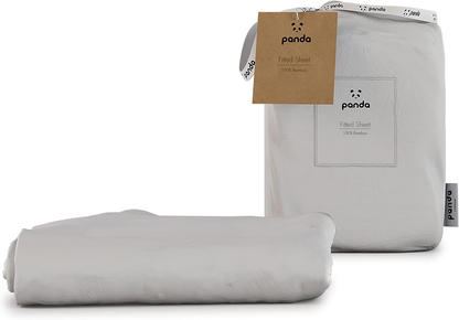 Lençol com elástico Panda 100% bambu (cinza urbano, tamanho super king size do Reino Unido) (180 x 200 + 32 cm)