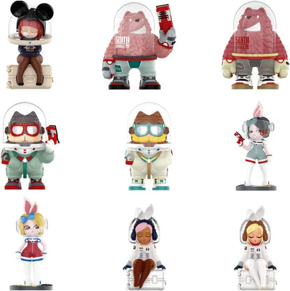 Conjunto de capas de espaço Coolabo da POP Mart (9 caixas) Caixa de brinquedo exclusiva para bonecos de ação, brinquedo de arte colecionável popular, figura fofa, presente criativo para festa de aniversário de Natal