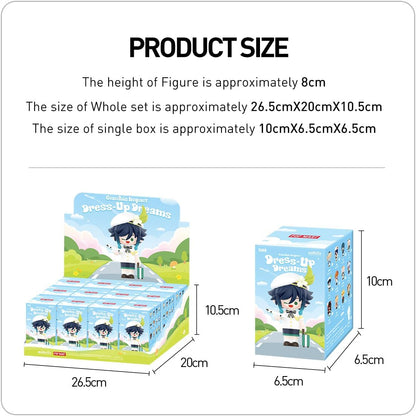 POP MART Genshin Impact Dress-Up Dreams Série Chibi Temática Figuras 1 PC 2,5 polegadas Articulado Personagem Design Premium Presentes para Mulheres Fã-Favorito Colecionável Chic Art Toy Figura de Ação