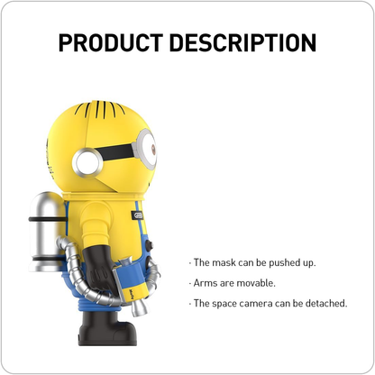 POP MART MEGA SPACE MOLLY 400% Minions 1 peça, design premium, presente para mulheres, boneco de ação colecionável favorito dos fãs