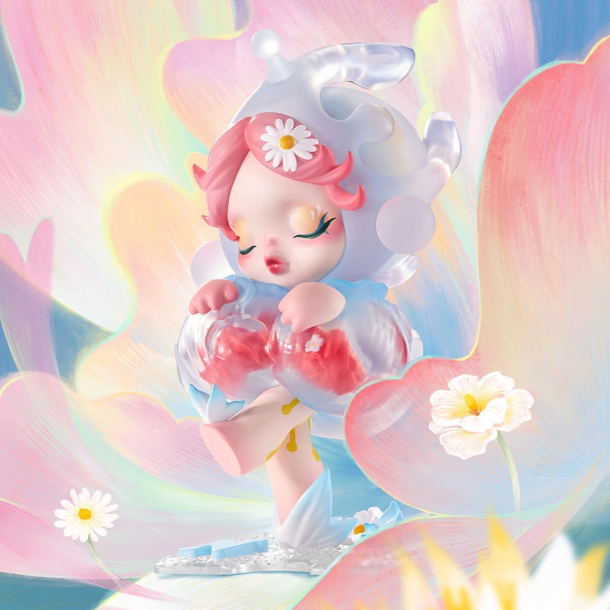 POP MART Hand in Hand Series Figuras 1 Caixa Articulada Personagem Design Premium Presentes para Mulheres Fã-Favorito Chic Art Toy Figura de Acção, Presente