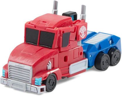 Transformers Toys EarthSpark Deluxe Class Optimus Prime, figura de ação convertível de 12,5 cm, brinquedo de carro robô colecionável para meninos e meninas a partir dos 6 anos