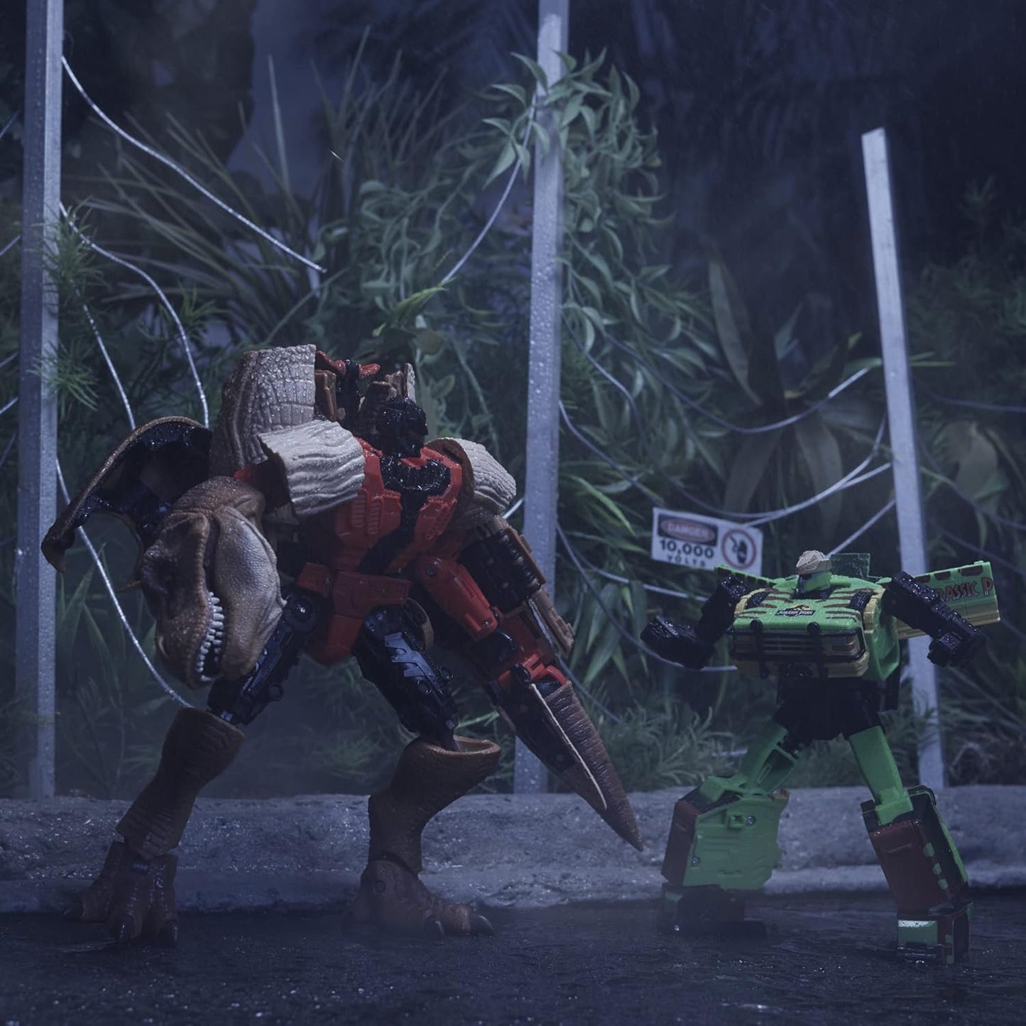Transformers Generations Collaborative: Jurassic Park Mash-Up, Tyrannocon Rex e Autobot JP93, para maiores de 8 anos.