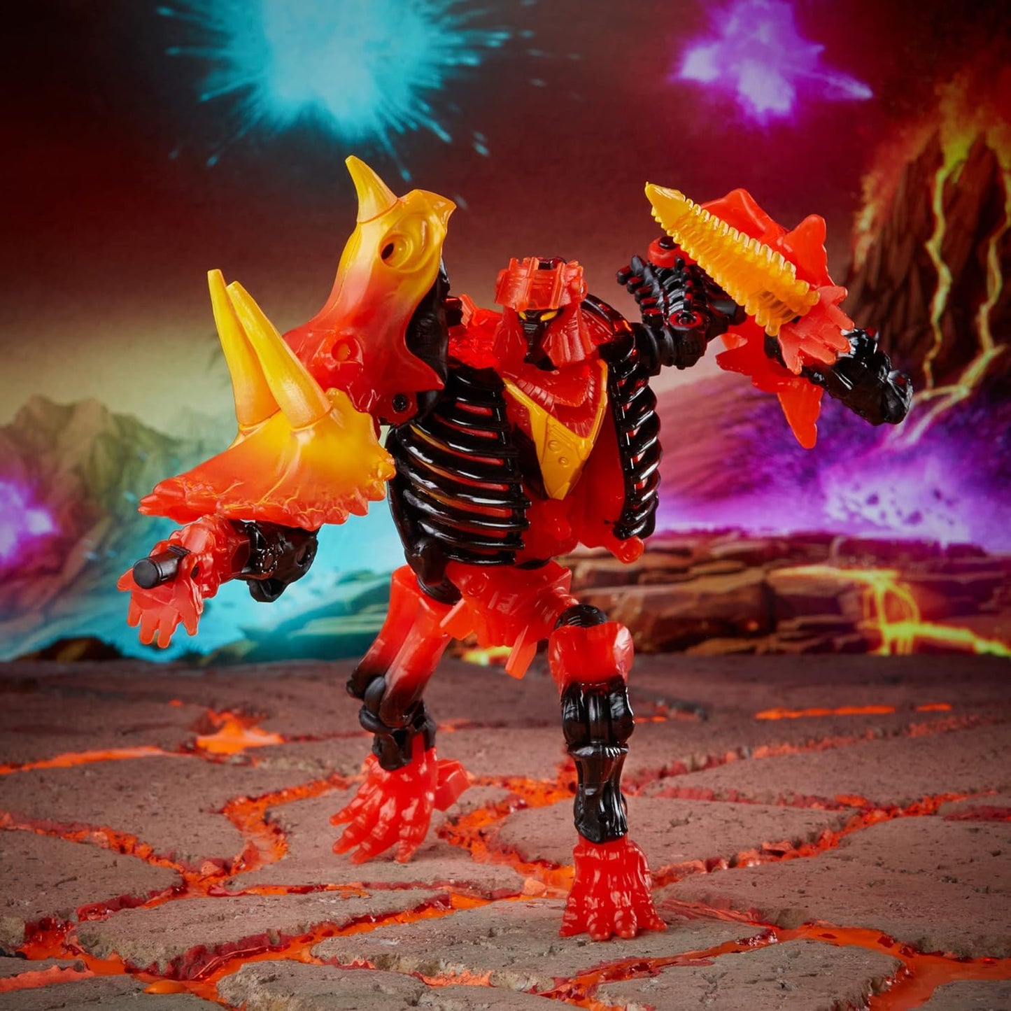 Transformers Generations War for Cybertron Classe Luxo - WFC-K39 Tricranius - Beast Power Fire Blasts Collection