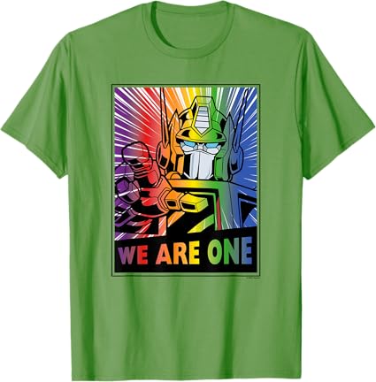 T-shirt Transformers Pride Rainbow Optimus Prime We Are One