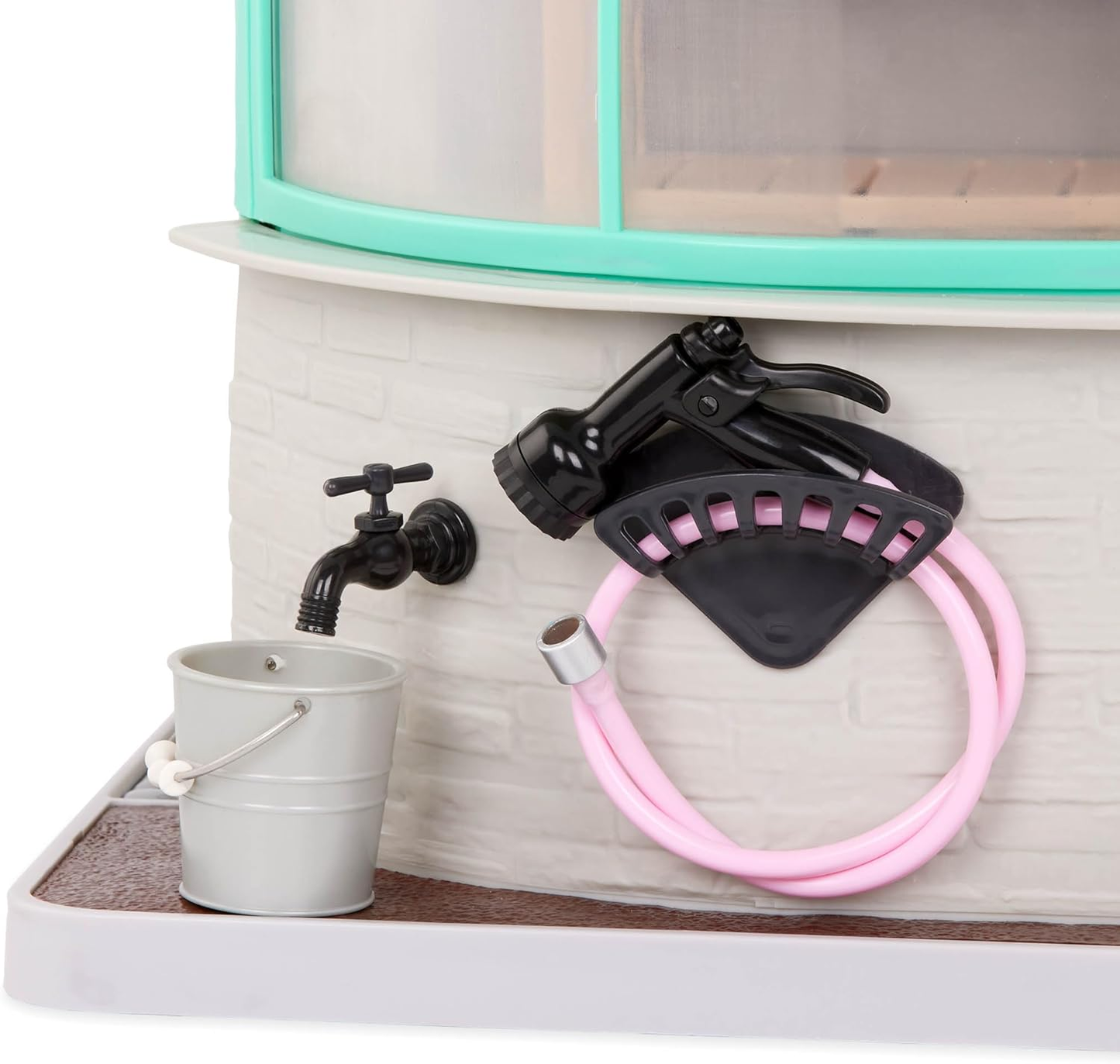 A nossa Geração Sala para Crescer Estufa – Conjunto de brinquedos temáticos de jardim para bonecas de 45 cm – Enorme conjunto de casa de brinquedo de jardim com 43 peças