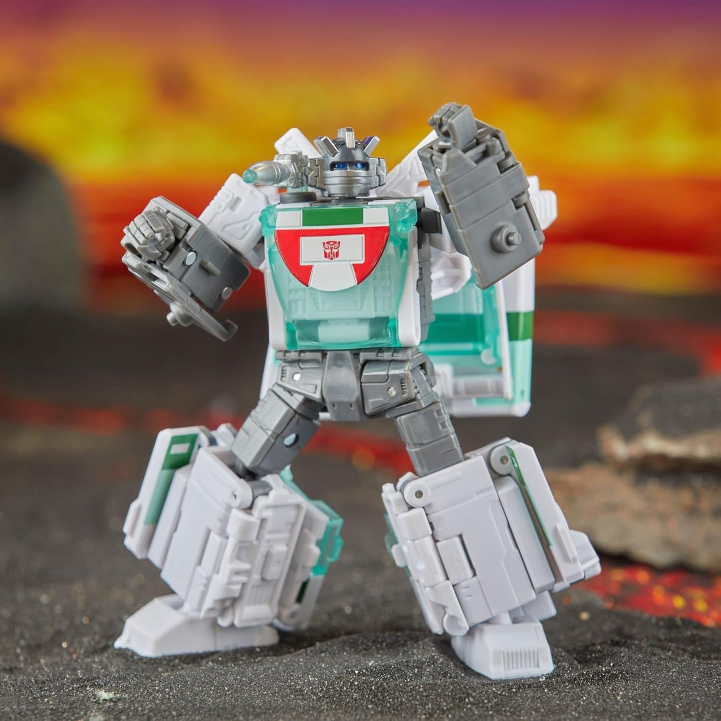 Transformers Generations Legacy United Voyager Class Origin Wheeljack Figura 18 cm