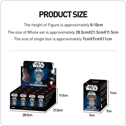 POP MART Star Wars Bobblehead Series Bonecos Conjunto Completo Articulado Personagem Design Premium Presentes para Mulheres Brinquedo de Arte Colecionável Favorito dos Fãs