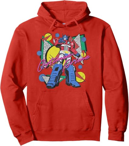 Sweatshirt com capuz Transformers Retro Optimus Prime com estampado dos anos 80