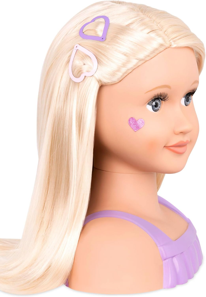 Cabeça de Trista para Penteado da Our Generation – Busto de Boneca para Pentear para Meninas a partir dos 3 Anos | Inclui Acessórios para Pentear