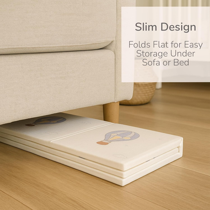 Tiny Trees® – Tapete de brincar para bebé  Dobrável, antiderrapante e acolchoado, ideal para gatinhar e a hora da barriga. Mede 150x200 cm, é resistente à água e manchas, oferecendo conforto e segurança para crianças brincarem no chão.