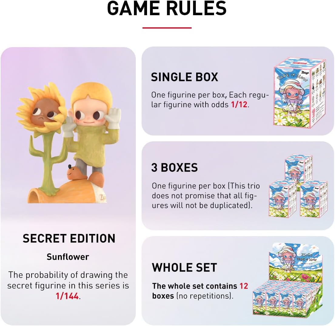 POP MART Zsiga Take It Slow Series Figuras 1 Caixa Articulada Personagem Design Premium Presentes para Mulheres Brinquedo Colecionável Favorito dos Fãs Figura de Ação de Brinquedo
