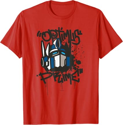 T-shirt Transformers Classic Optimus Prime com retrato em grafite