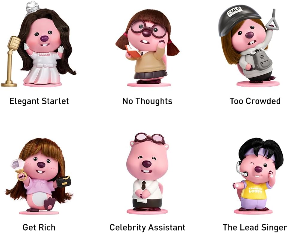 POP MART ZANMANG LOOPY's Moments Series Figuras Conjunto Completo Design Premium Presentes para Mulheres Fãs-Favorito Colecionável Chic Art Toy Figura de Ação