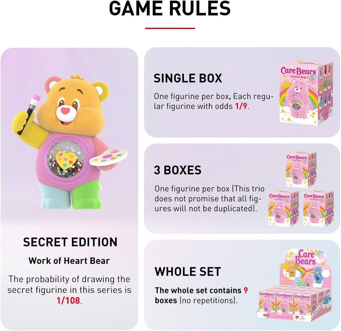 POP MART Ursinhos Carinhosos Série Abraços Coloridos Figuras Articuladas Personagem Design Premium Presentes para Mulheres Brinquedo Colecionável Favorito dos Fãs Figura de Ação 1PC