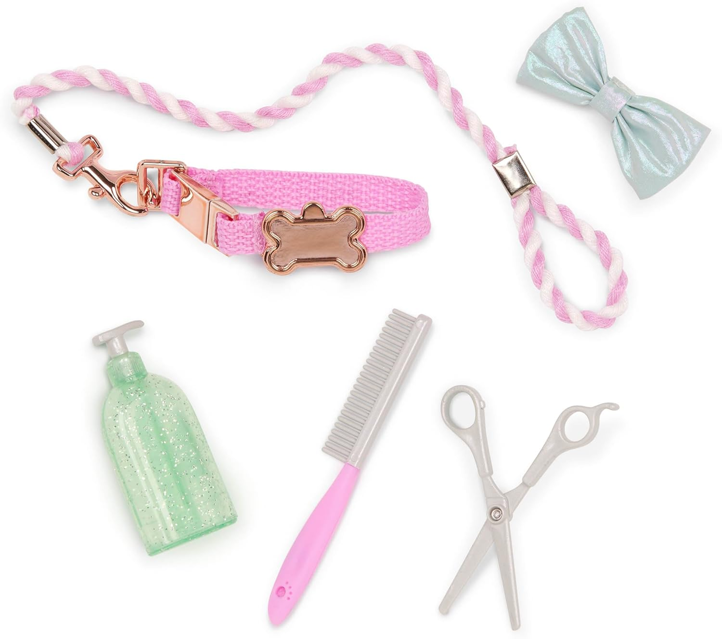 A Nossa Geração Hattie & Bella – Dupla de Bonecas e Cãozinhos de 18 Polegadas, Nody Macio, Peluche para Cão e Acessórios de Higiene