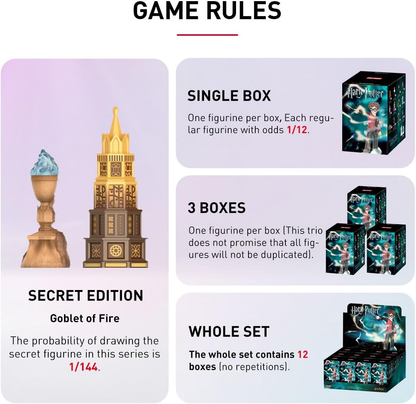 POP MART Harry Potter e o Cálice de Fogo Série Figuras 1PC Acessórios Decorativos, Presente