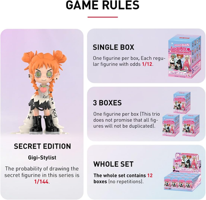 POP MART Lil Peach Riot: Carregando! Série de bonecos, 1 caixa, design premium, presente para mulheres, boneco de ação colecionável chique e favorito dos fãs