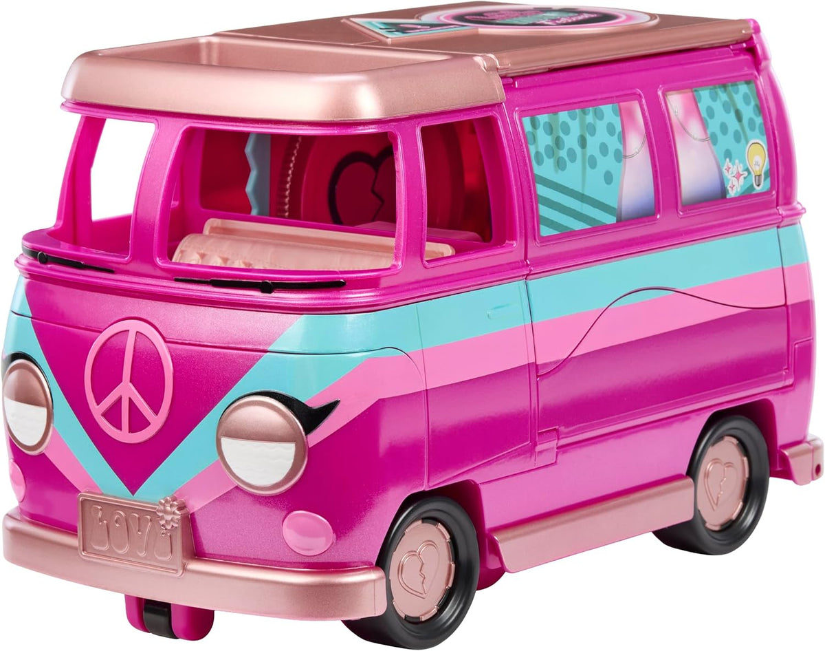 L.O.L. Surprise! Ônibus de Turnê do Festival de Música  – Conjunto 5 em 1 com Boneca Exclusiva, Acessórios Musicais e Móveis, Mais de 20 Itens Inclusos, Para Crianças a Partir de 4 Anos