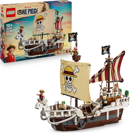LEGO ONE PIECE O Navio Pirata Going Merry - Brinquedo e Modelo de Barco para Brincar e Exibir com 5 Minifiguras, incluindo Luffy, Zoro e Nami - Presente de Anime para Meninos, Meninas e Fãs a partir de 10 Anos - 75639