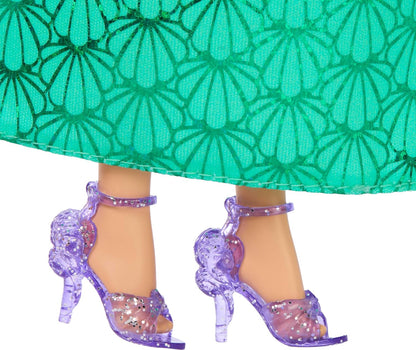 Mattel Boneca Disney Princess Ariel com Visual Clássico | Moda Brilhante com Saia, Tiara e Sapatos Removíveis, Articulada e Colecionável, Inspirada em A Pequena Sereia, HLW10