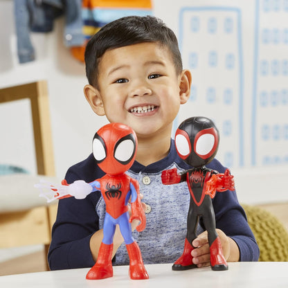 Homem-Aranha e seus Incríveis Amigos Marvel - Conjunto com 3 Figuras de Ação Superdimensionadas de 22,5 cm