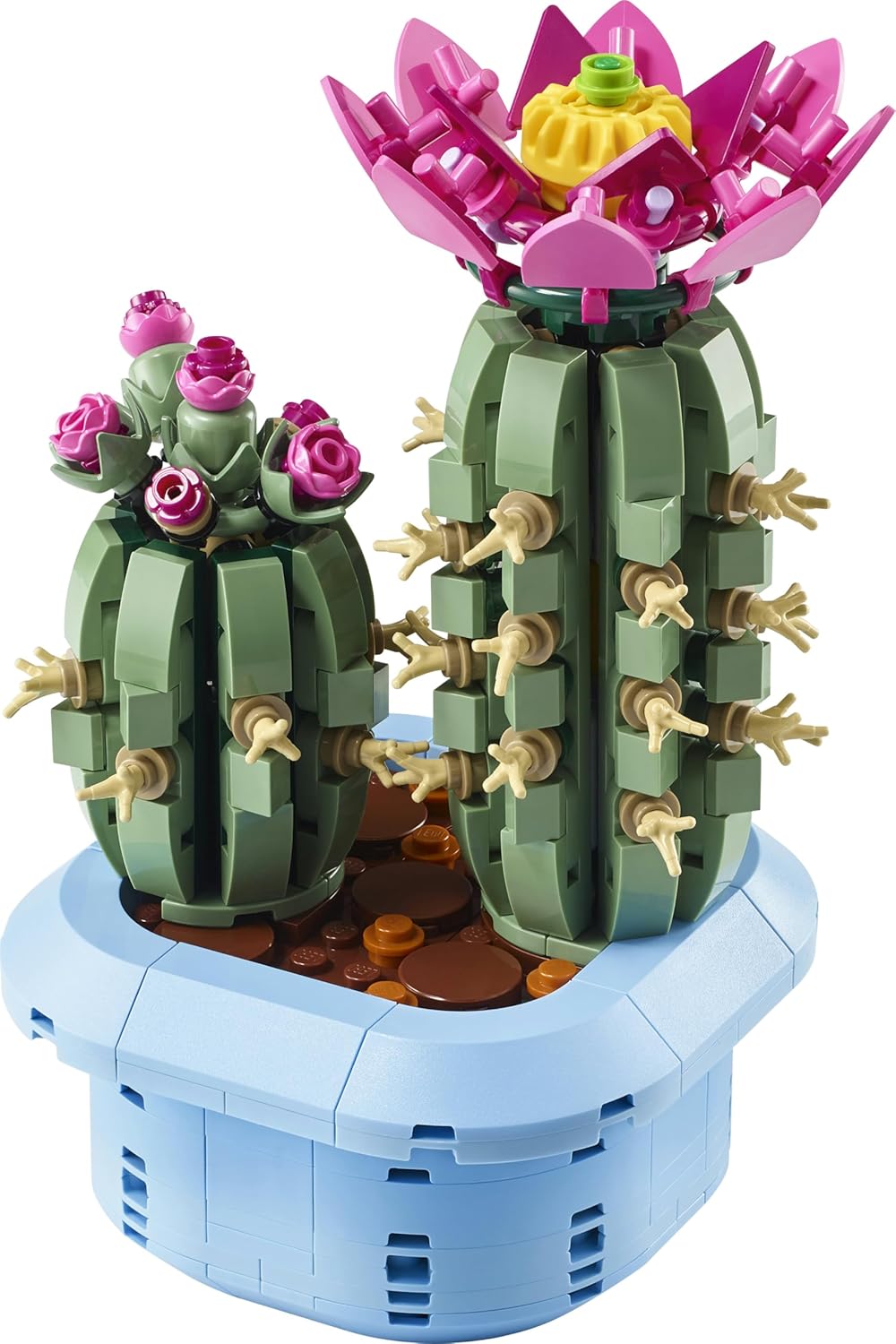LEGO Botanicals Cacto Florido - Conjunto de Plantas Artificiais em Vaso com 2 Cactos e Flores Artificiais - Decoração DIY para Quarto - Presente de Aniversário para Meninas a partir de 9 Anos e Amantes de Plantas Adultos - 11509