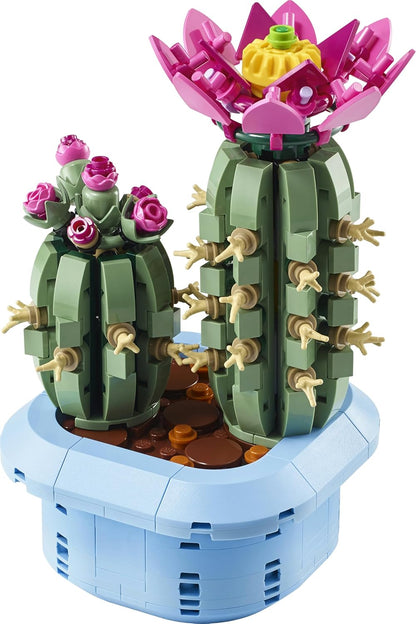 LEGO Botanicals Cacto Florido - Conjunto de Plantas Artificiais em Vaso com 2 Cactos e Flores Artificiais - Decoração DIY para Quarto - Presente de Aniversário para Meninas a partir de 9 Anos e Amantes de Plantas Adultos - 11509