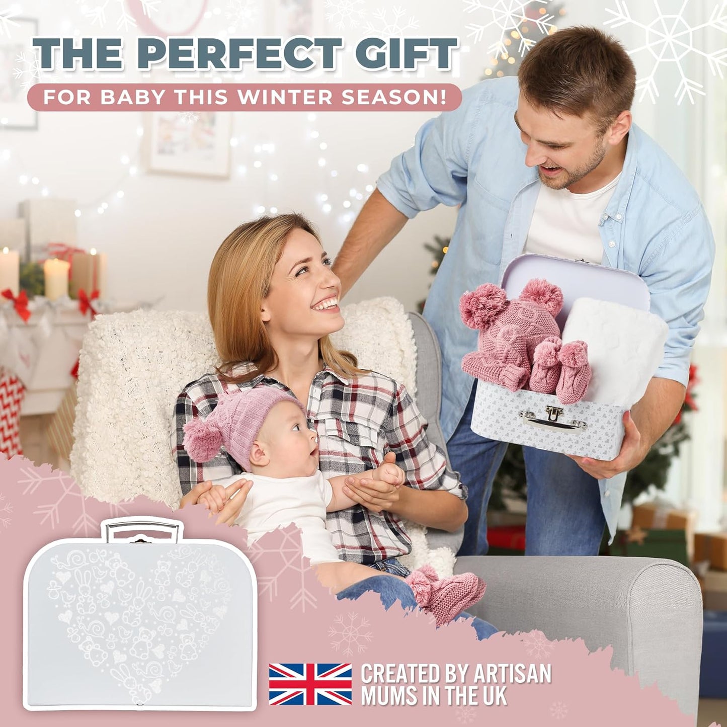 Conjunto de presentes unissex para bebês - Presentes para bebês recém-nascidos unissex, presentes para revelação do sexo do bebê, presentes personalizados para chá de bebê - presentes personalizados, roupas de inverno para bebês