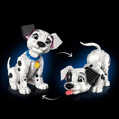 Figura de cachorrinho LEGO Disney 101 Dálmatas - Conjunto de construção personalizável para adultos - Transforma-se em 1 de 6 cachorrinhos fofos com cabeça e cauda giratórias - Ideia de presente de decoração faça você mesmo para fãs 43269