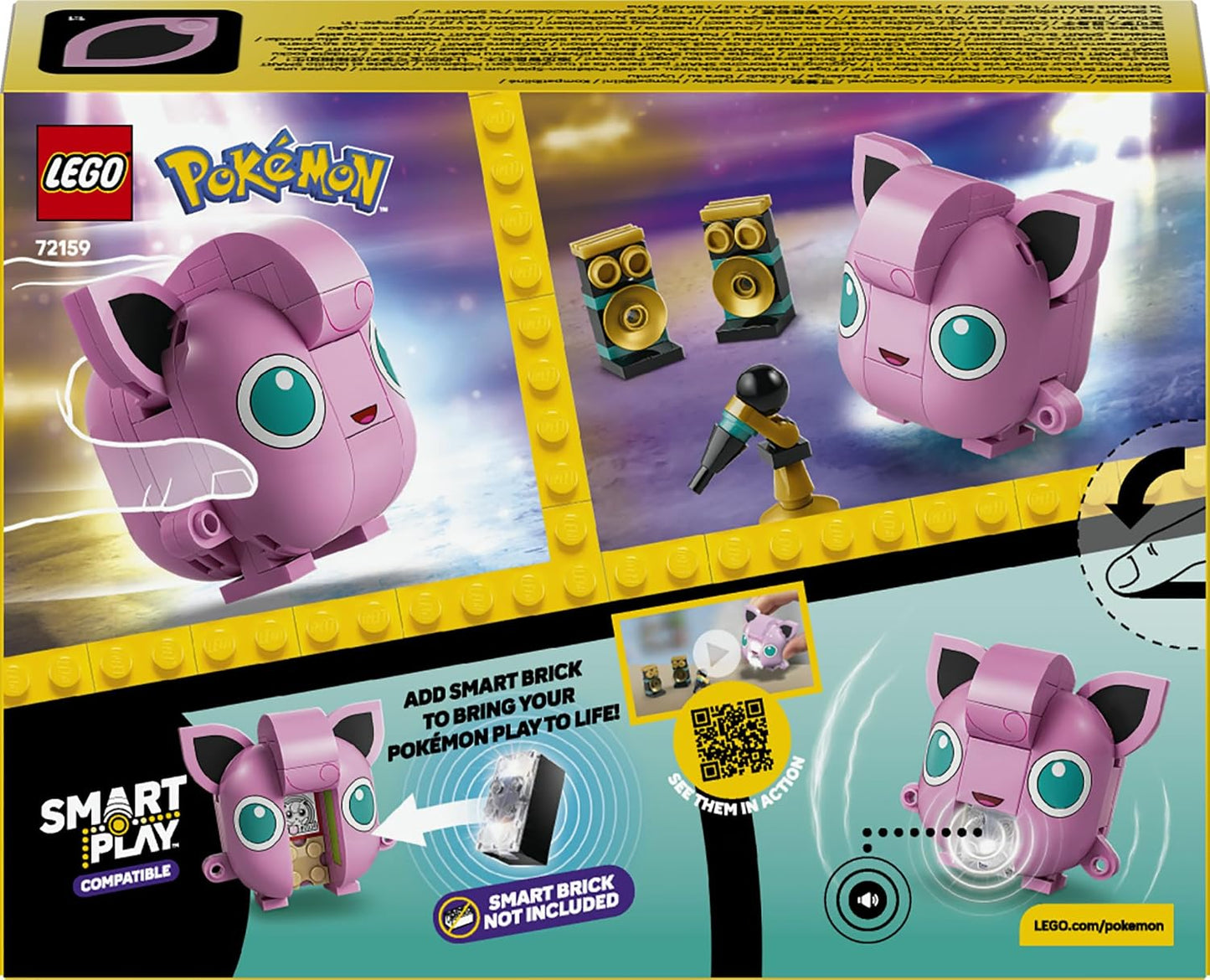 LEGO Pokémon SMART Play: Concerto do Jigglypuff – Conjunto de construção interativo compatível, inclui uma etiqueta SMART e figura Pokémon – Ideia de presente para meninos e meninas a partir de 7 anos – 72159