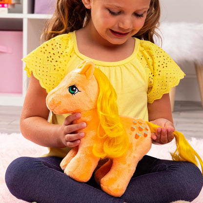 Meu pequeno pônei | Pelúcia Applejack | Presentes de cavalo retrô para meninas e meninos, brinquedos colecionáveis de cavalo vintage para crianças, brinquedos de unicórnio para meninos e meninas de 3 anos ou mais