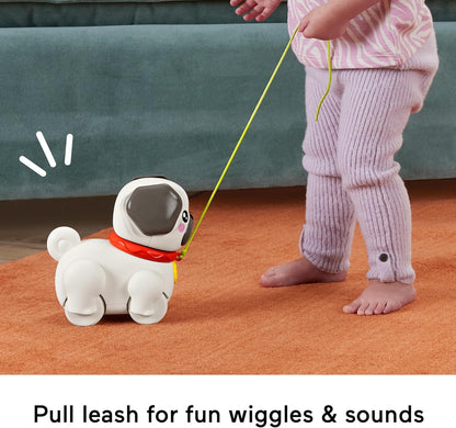 Brinquedo de puxar Fisher-Price para bebês e crianças pequenas, modelo FP Pets Walk-The-Pup-Pug, com movimento e sons, para crianças a partir de 12 meses, HTW94